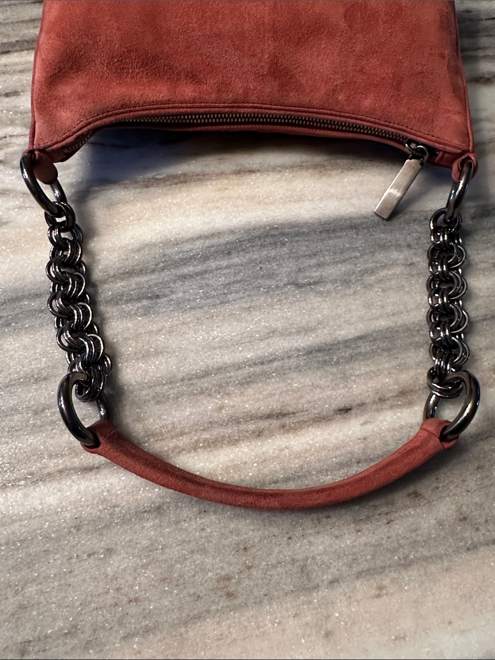 Authentic PRADA SUEDE SHOULDER BAG - Picture 10 of 14